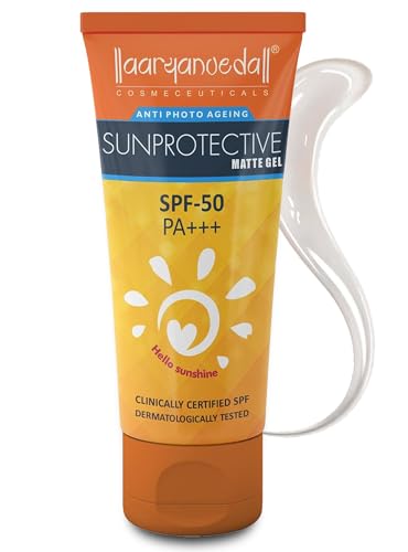Image of Aryanveda Unisex Sunscreen SPF 50 for Women & Men With PA+++ | Dry Skin, Normal Skin 60 ml Liquid