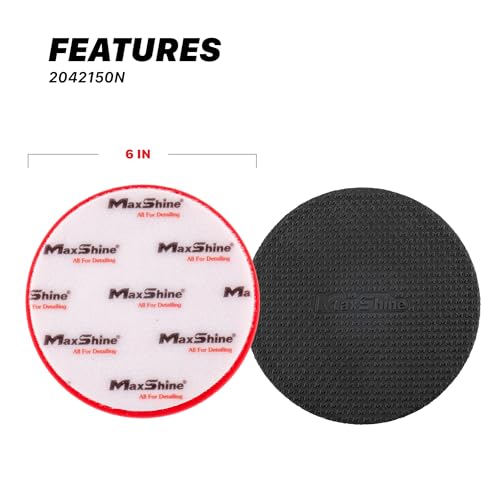 Image of Maxshine Universal 6 inch Heavy Grade Clay Pad - Reusable Clay Disc for Car Detailing, Removes Overspray, Brake Dust, Sap & Water Spots - Works by Hand or Machine - Fast & Long-Lasting Decontamination