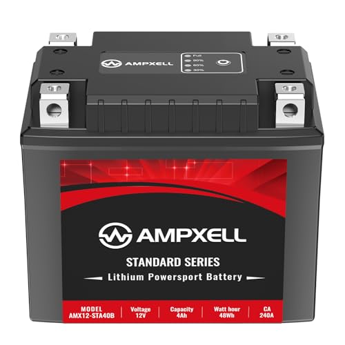 Image of YTX14AH Lithium Motorcycle Battery, 12V 4Ah 240 CCA 2.8 lbs Lightweight, Powersports Replacement for ATV UTV Scooter Generator,Compatible with Polaris Sportsman 570 Ranger 500 Kawasaki
