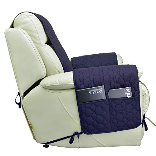 Rbsc Home 23 Inch Waterproof Anti-Slip Recliner Slipcovers (2019 Protector Seat Width Up To 23 Inch For Pets, Baby, Dogs, Cats And Kids (23" R Darkblue) #TOP5