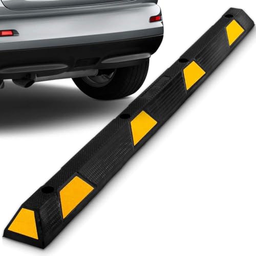 Topes de piso de garaje para autos y furgonetas, tope de goma extra ancho PYLE de 72 pulgadas 7