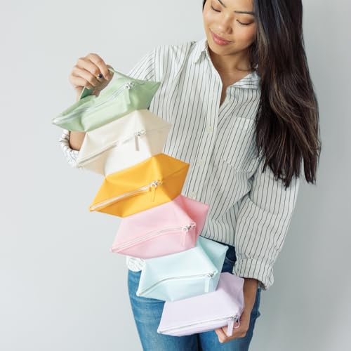 Honeycat Accordion Bag Clutch 6 Compartment Travel Zipper Compact Expandable Cosmetic Accessory Pouch in Pastel Dusk2