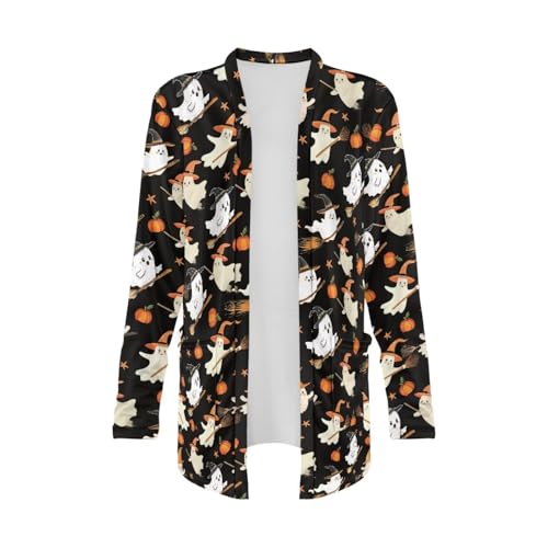 Image of Women's Lightweight Cardigans with Pockets Trendy Long Sleeve Open Front Cardigan Casual Tops Jackets Fall Oufits S-2XL