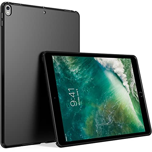 Puxicu Case for iPad 10.5 inch, Slim Design Matte TPU Rubber Soft Skin Silicone Protective Cover for iPad Air 3rd Gen 2019 & iPad Pro 2017 10.5' Tablet - Black