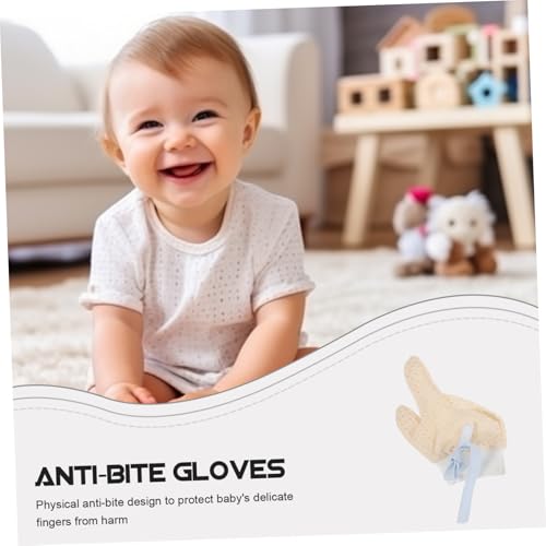 BESPORTBLE Baby Finger Sucking Stop Gloves for Infants 1 Pair Breathable Newborn Mittens Thumb Guard to Prevent Sucking Comfortable Cotton Gloves for 0-12 Months Babies3