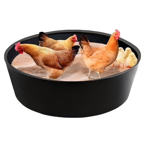 Bain de poussière pliable pour poulets : bac sans fond ajustable 64 cm pour basse-cour - 2