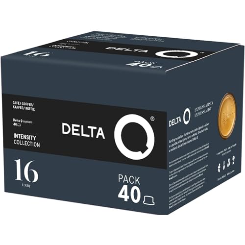 krider- Seleccion Intensidad 16 - Cápsulas de Café Molido UNIQ - compatible con cafeteras Delta Q - Espresso Intenso con Notas de Chocolate, Nueces Tostadas - Molido Natural - 40 Cápsulas