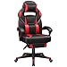 Produktbild SONGMICS Gaming-Stuhl, Bürostuhl mit Fußstütze, Schreibtischstuhl mit Kopfstütze und Lendenkissen, höhenverstellbar, ergonomisch, bis 150 kg belastbar, tintenschwarz-Burgunderrot OBG73BRV1