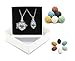 HEDQFM 2 PCS Essential Oil Diffuser Necklace with a Gift Box,Hollow Ball and Teardrop Aromatherapy Pendant Locket Necklace with Adjustable Chain and Colored Lava Stone for Women