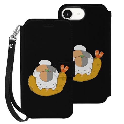 iPhone 16 E用 ケース 手帳型 夏目友人帳 ニャンコ先生 猫 アニメ Iphone16用カバー アイフォン16 用 ケース スマホケース おしゃれ 人気 財布型 PUレザー 携帯カバー カード収納 スタンド機能