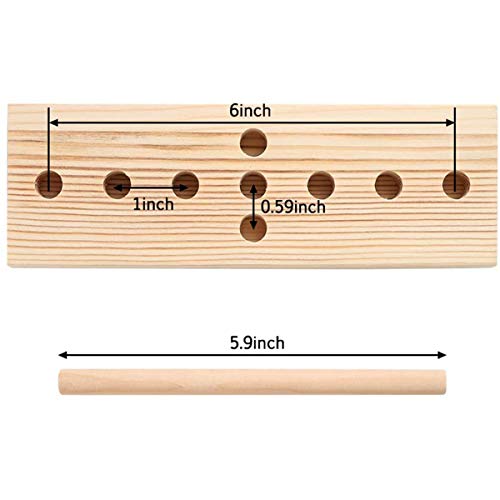 HUNDOR Bow Maker for Ribbon, Wooden Wreath Bow Maker Tool for Creating Hair Bows, Corsages, Gift Bows, 7.18 x 2.36 x 0.78 inches - Thumbnail 4