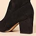 Amazon Essentials Women's Fitted Stretch Heel Boot, Black Microsuede, 11.5 Wide