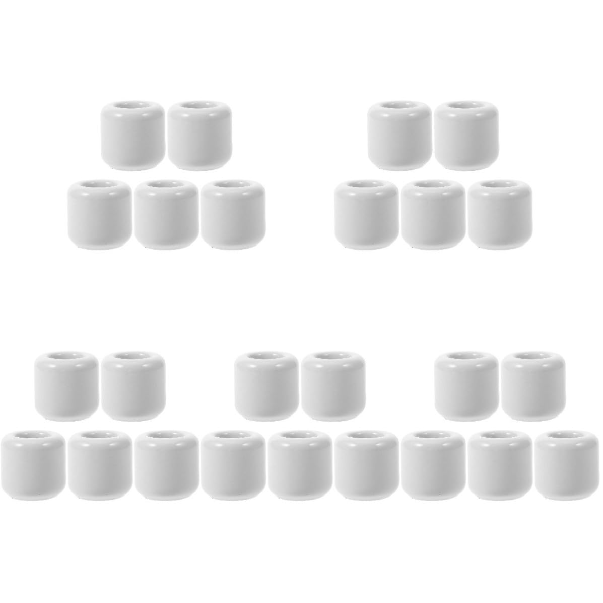 BESTOYARD 25 Pezzi Portacandele Ceramico Rotondo per Lumino, Set Decorativo