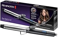 Remington Lockenstab [25mm] Pro Soft Curl Digital (4-facher Schutz, antistatische Keramik-Turmalin-Beschichtung) -LCD-Display 130-220°C, mit Klemme, weiche mittelgroße & natürliche Locken, CI6525