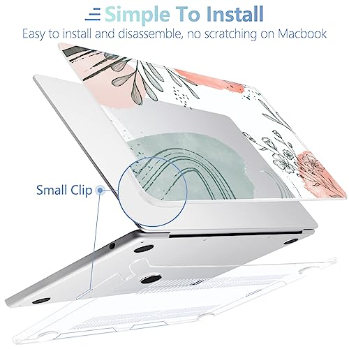 Image of MEEgoodo Case for M5 /M4 /M3 /M2 MacBook Air 13 inch 2026 2025 2024 2022, Fit Model A3449 /A3240 /A3113 /A2681, Case Compatible with MacBook Air 13.6-inch, Watercolor Floral 3
