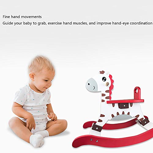 ZhaoXH-Schaukelpferd Hölzerne Kleinkind Schaukelspielzeug Baby Schaukelstuhl Kinder Massivholz Schaukelpferd Kind… – Bild 7