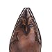DAGY Cowboy Boots Pointed Toe Stitched Western Boots High-Heeled Men's Middle Barrel Boots Western Cowboy Boots (Color : Brown, Size : 9)