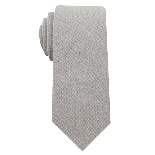 Image of Mantieqingway Mens Skinny Ties,2.56 inch Cotton Neckties Striped Plaid Ties for Groom Groomsmen Wedding Party Christmas