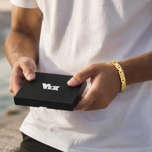 VNOX Gold Stainless Steel Bible Verse Cross Bracelets for Men,Matthew 28:20 — view 6