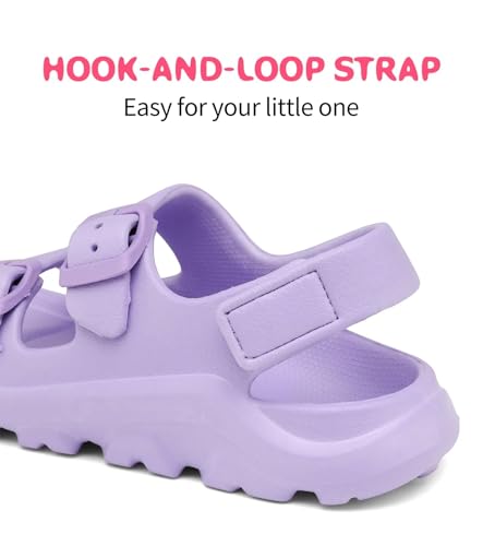 Image of Boys Girls Toddler Little Kid Sandals Buckle Adjustable Water Sandal With Hook Loop Back Strap(Toddler 5-Little Kid 12)