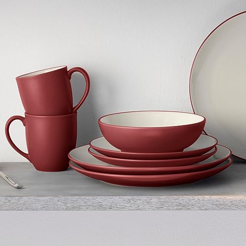 Noritake Colorwave Raspberry 16-Piece Coupe Set, Service for 4 in Raspberry/Red - Thumbnail 6