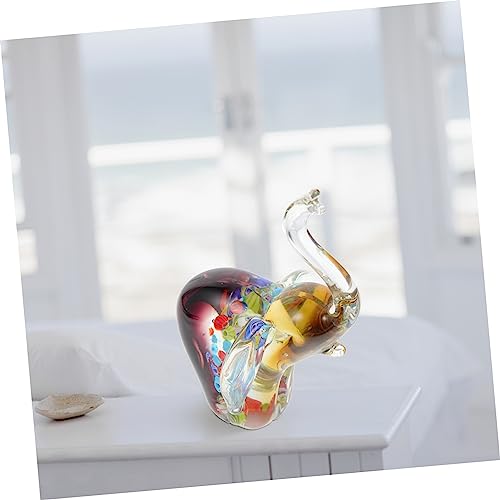 Figurine éléphant en verre stable pour décorer sans risque de chute