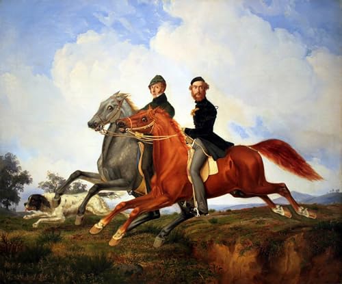 Affiche Graffiti Deux cavaliers au galop poster mural SERENDIPITP 60x90cm
