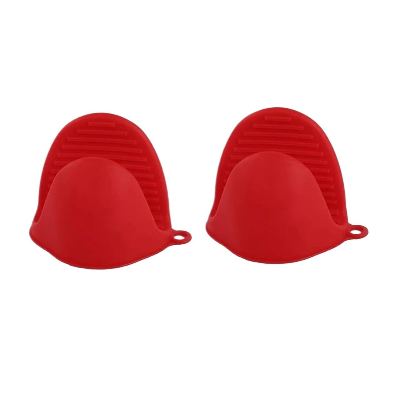 2Pcs Oven Gloves Silicone Heat Resistant Cooking Pinch Mitts Potholder for Kitchen & Baking For Cooking & Baking(Red)