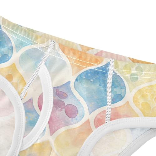 KLL Mermaid Scales Watercolor Fish Baby Boys Pure Cotton Nighttime Underwear Breathable Children Undies4