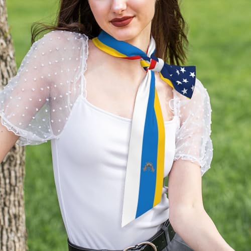 Women's Fashion Neck Scarf Flag of Georgia America Flag Neckerchief Headscarf4