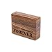 Wislist Wooden Engagement Ring Box Small Slim Flat Ring Case for Proposal,Wedding (Today Tomorrow Forever)