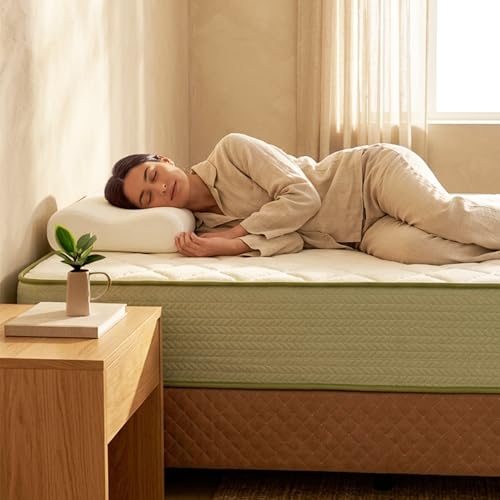 Image of DREAMZEE Avanya 100% Full Natural Latex Mattress | Medium Hard Comfort | GOTS Certified | Hard-Zone Latex | Natural Series - Double Size (84x48x8 Inches) | 12 Years Warranty