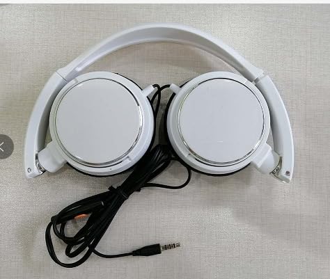 TMCHIPE Online Class Children's Headset Mobile Phone Computer Music Headset-White with Wheat