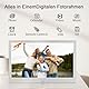 Digitaler Bilderrahmen 10 Zoll, Elektronischer Bilderrahmen Kalender/Uhrfunktion/Musik/Foto-/Videoplayer mit Fernbedienung, unterstützt USB/SD-Karte (Silber)