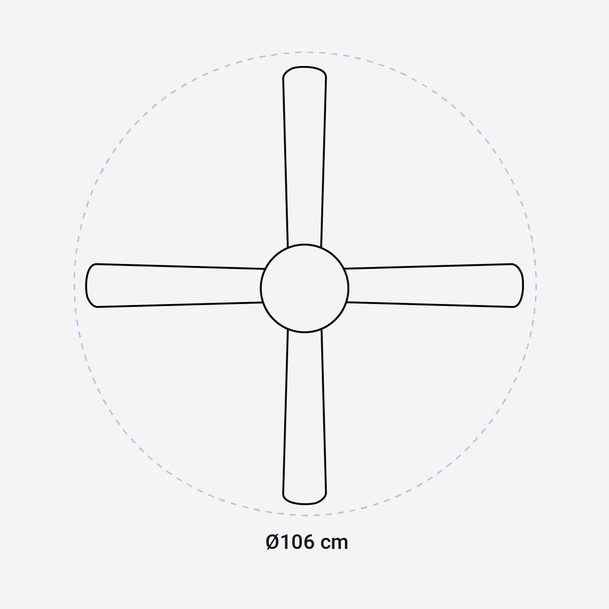 UNIVERSALBLUE Ventilador de Techo Blanco Silencioso con Luz | Ventilador Aspas Reversibles Blanco Madera | Motor Eficiente | Mando a Distancia Control Remoto | Temporizador | Diámetro 106 cm