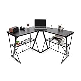 Origami RDE-01C Corner Computer Desk Black, Large
