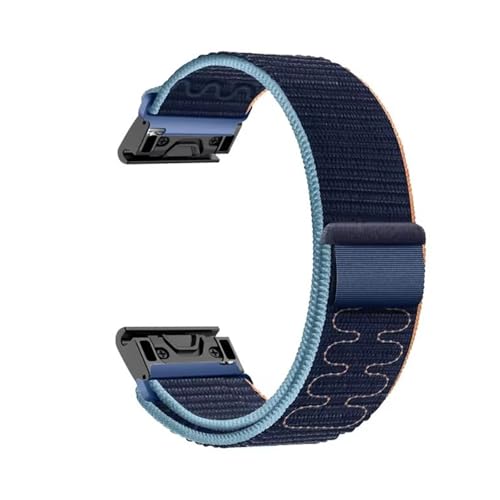 [PLYYQZM] NCbNtBbg 20 22 26mm iC[voh .ɍ Gar min Fenix 8 7X 7 7S 6X 6 Pro 6S 5 5X EHb`\uXbgpɓKp(Dark Navy Blue,20mm)