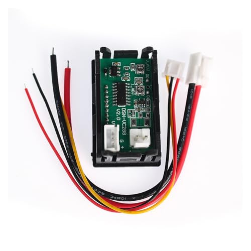 交流電圧表示デジタルLED電圧計 デジタル LED 電圧計 電流計 DC 0-100V 10A/50A/100A デュアルディスプレイ 家庭用 DIY 用(Red and blue-100A)