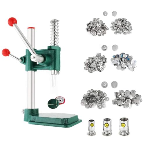 Presse de fabrication boutons tissu robuste avec 3 matrices interchangeables de précision