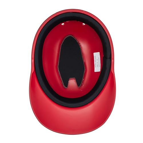 Jadekylin Baseball Catchers & Coaches Protective Helmet Matte Skull Cap (Red) - Thumbnail 4