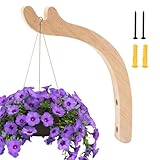  Supports de suspensions d\'extérieur, crochet mural pour,Support mural pour carillon éolien - Attrape-soleil mural en bois, support de Pot de suspendu, crochet de extérieur robuste pour décoration de