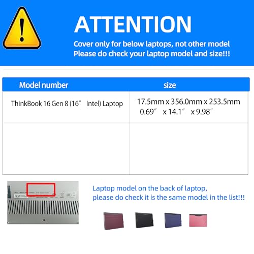 Funda para Laptop Lenovo ThinkBook 16 Gen 8 16'' Cuero PU Rosa miniatura 2