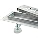 Produktbild Edelstahl Duschrinne 60cm Bodenablauf Ablaufrinne Siphon mit Geruchsstop Bodenbefestigung Maße von 50 bis 100cm wählar