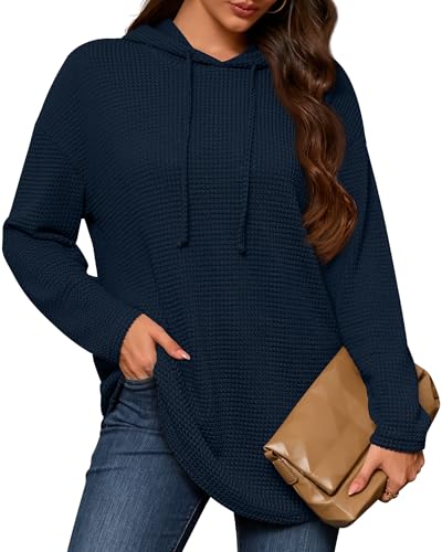 Oakgarden Oversized Hoodies for Women Waffle Knit...
