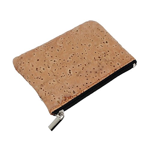 Boshiho Portamonete con cerniera in sughero vegano...