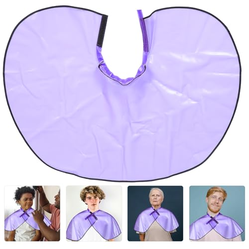 Capa impermeable para corte de cabello, talla grande, morada miniatura 6
