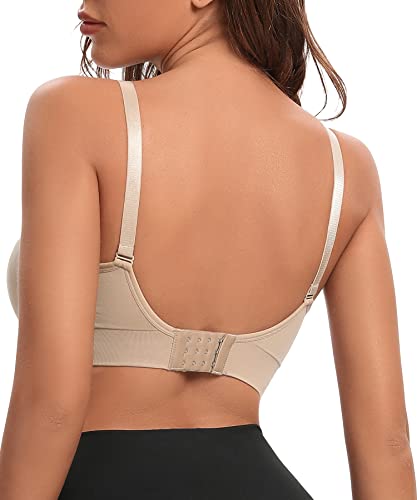 Suekaphin 5Pack Seamless Nursing Bra For Women - Maternity, Breastfeeding And Pregnancy Support - Full Coverage Bralette With Padded Cups And Easy-Clip - Comfortable And Stretchy #TOP3