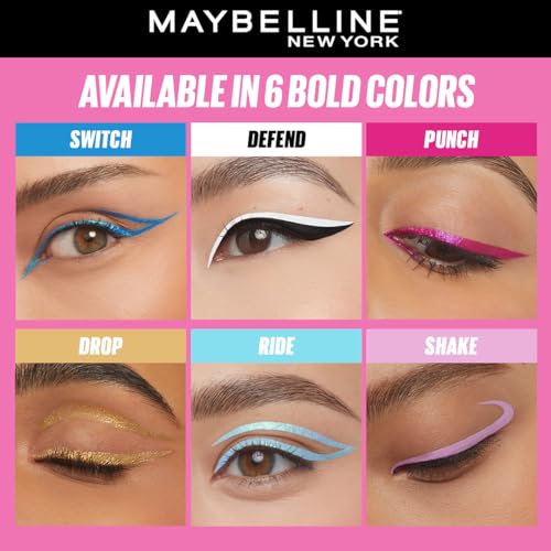 Image of Maybelline Tattoo Play Pink Longwear Liquid Eyeliner, Metallic Finish | Longwear Waterproof Eyeliner