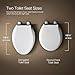 KOHLER 20111-0 Brevia, Slow Close Toilet Seat, Round Toilet Seat, Grip-Tight Bumpers Quick-Attach Hardware, White