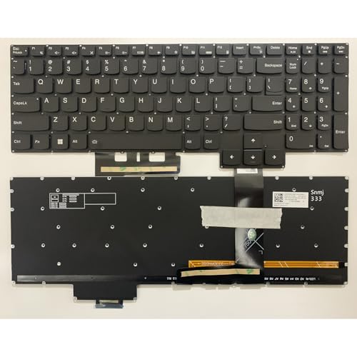 Clavier portable Lenovo Legion Y7000 R7000 R7000P R9000 QWERTY US rétroéclairé noir pièce rechange PC